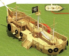 東營XS-HT-MZ0009高檔木質海盜船系列